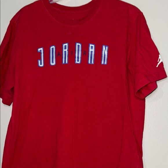 Jordan Red Short Sleeve Tee with Signature Style - Picture 5 of 9